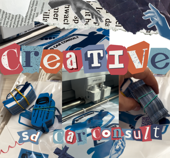 Sd car consult cover with advertising materials